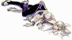 Anime white hair lying down anime boys War of Genesis