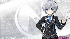 Anime white hair male anime girls blue eyes uniforms short hair 