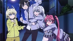 Anime white hair red eyes anime girls blue eyes seifuku nyaruko 