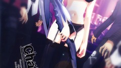 Anime white hair Swords anime girls lingerie underwear panties 