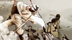 Anime white hair Swords short hair gintama takasugi shinsuke 