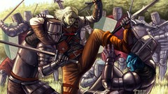 Anime white hair the witcher geralt of rivia