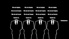 Anonymous government black background