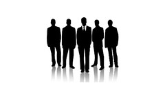 Anonymous suit silhouettes Business