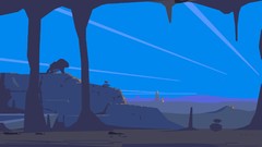 Another world rocks caves minimalistic