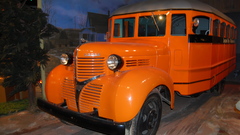 Antique Dodge schoolbus high