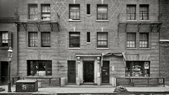 Apartments USA historic cobblestones new york city grayscale 