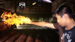 Apocalypse Hip-Hop rapper asians cities Photo manipulation fire 