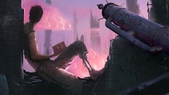 Apocalyptic Books sunset cybernetic