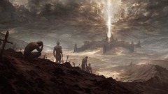 Apocalyptic concept art fictional landscapes Noah Bradley