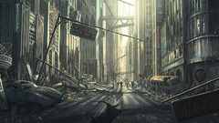 apocalyptic video games City fallout science fiction artwork