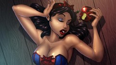 Apples bite colors poison snow-white artwork