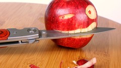 Apples Knives funny biting