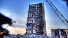Architecture destruction urban buildings
