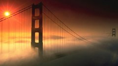 Architecture fog Bridges golden
