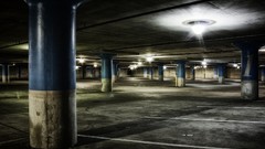 Architecture Pillars buildings parking lot