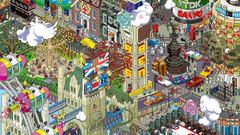 Architecture pixel art digital