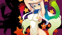 Arms raised bangs nipples