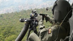 Army air soldiers special forces vehicles colombia Gatling 