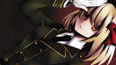 Army salute tie hats military red eyes gloves bows blondes 