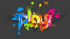 Art colorful words play