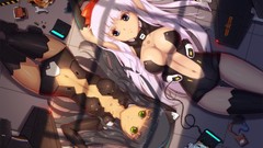 Artifact Anime stockings anime girls blue eyes green eyes