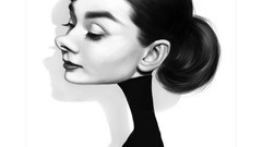 Artist caricature faces artwork