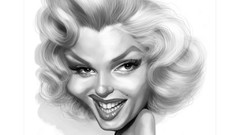 Artist caricature faces artwork