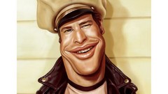 Artist caricature faces marlon brando artwork