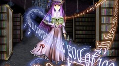 Artist hats drawings long hair anime girls touhou patchouli 