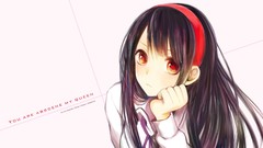 Artist white background red eyes Ribbons faces Subaru shirts 