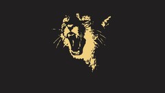 artwork cats ratatat album covers Minimalism black background