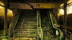 Artwork digital art Escalators