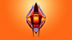 artwork Facets justin maller gradient orange orange background