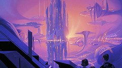 Artwork futuristic future cities Syd Mead