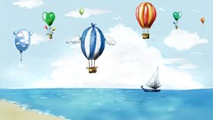 Artwork hot air balloons