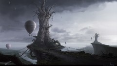 Artwork hot air balloons Sergey Lesiuk