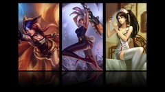 Artwork League of Legends Championship nurse akali bunny riven