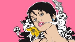 Artwork pink background