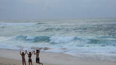 Asian girl Sea beach