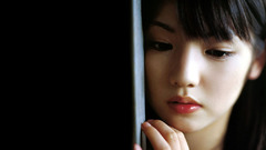 Asians faces black hair