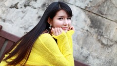 Asians models black hair Korean Cha Seon Hwa