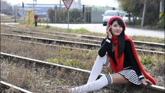 Asians models black hair Korean Cha Sun Hwa