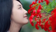 Asians models black hair Korean girls in nature Choi Ji Hyang