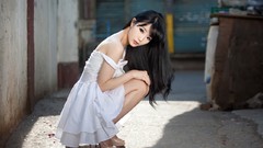 Asians models black hair Korean Im Soo Yeon