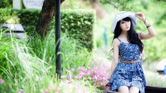 Asians models black hair Korean Im Soo Yeon