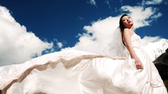 Asians skyscapes woman brides