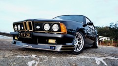 Asphalt cars BMW reflections alpina low-angle shot