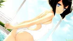 Ass Anime anime girls blue eyes short hair black hair looking 