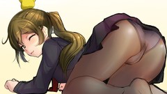 Ass Anime anime girls pantyhose wink underwear panties kantai 